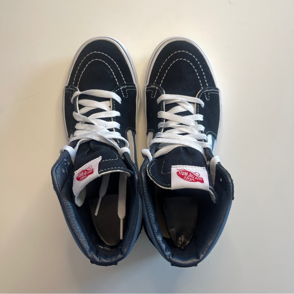 Vans SK8 Hi Hightop Shoes Off the Wall - Blue Black Gray - Women's 8 Men’s 6.5 - Picture 3 of 8